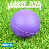 SOLID RUBBER BALL DOG TOY LARGE and SMALL - Classic Fetch Chase Chew Hard Balls - 7cm/6cm/5cm