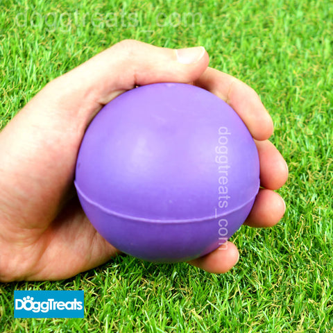 SOLID RUBBER BALL DOG TOY LARGE - Classic Fetch Chase Chew Hard Balls - 7cm