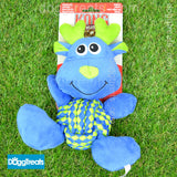 Kong Weave Knots Dog Toy - Pink Pig or Blue Moose - With Rope and Squeaky Squeaker