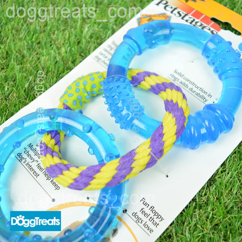 Dental Chew Rings - Rubber and Rope - Petstages Orka Dental Links