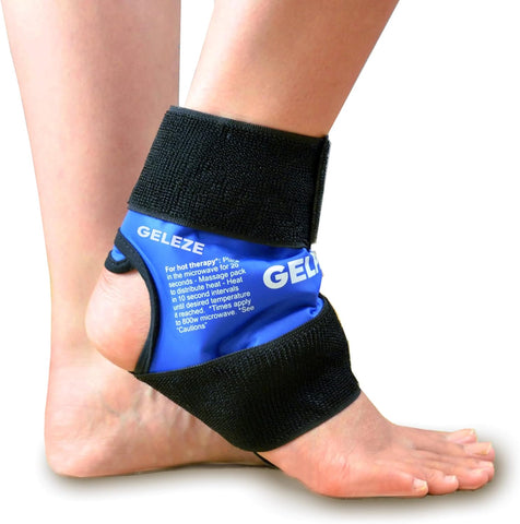 Ankle Ice Pack Wrap - Reusable, Hot & Cold Therapy Gel Ice Pack for Sprained or Twisted Ankle, Pain, Swelling, Achilles Tendinitis, Plantar Fasciitis