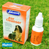 Johnsons Dog and Cat Ear Cleaner Dropper Antibacterial - Drops For Wax and Cleaning 18ml