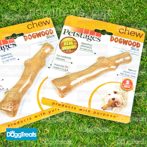 Wood Dog Chew Stick - Safe Chew Toy - Durable Petstages Dogwood - Antler & Root Alternative
