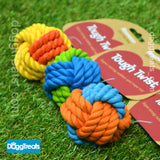 Rope & Rubber Ball Dog Toy - Rosewood Tough Twist