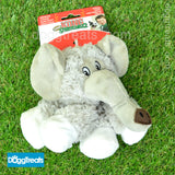KONG Stretchezz Legz Elephant Small - Plush Dog Toy with Squeaker and Crinkle