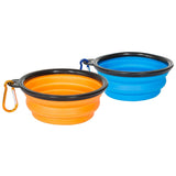 Trespass Travel Collapsible Dog Bowls Trespaws Sippy - Pack of 2
